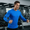 thumbnail image 3 of ZBORIBER Men's Quick Dry UPF 50+ UV Sun Protection Moisture Wicking Long Sleeve T-Shirt for Casual Workout,Sizes S-3XL,Royal, 3 of 9