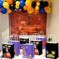 thumbnail image 6 of Friends Theme Party Gift Bag 12 Pack - Remember the classic retro elements double-sided design Black and purple two-color nostalgic fan gift bag, 6 of 8