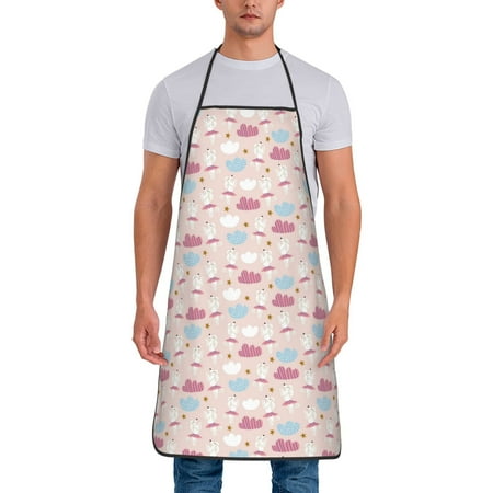 

Lukts Poodle In Ballet Skirts Dancing Print Unisex Tie-Up Aprons Bibs for Chef Kitchen Grill Beverage Shop