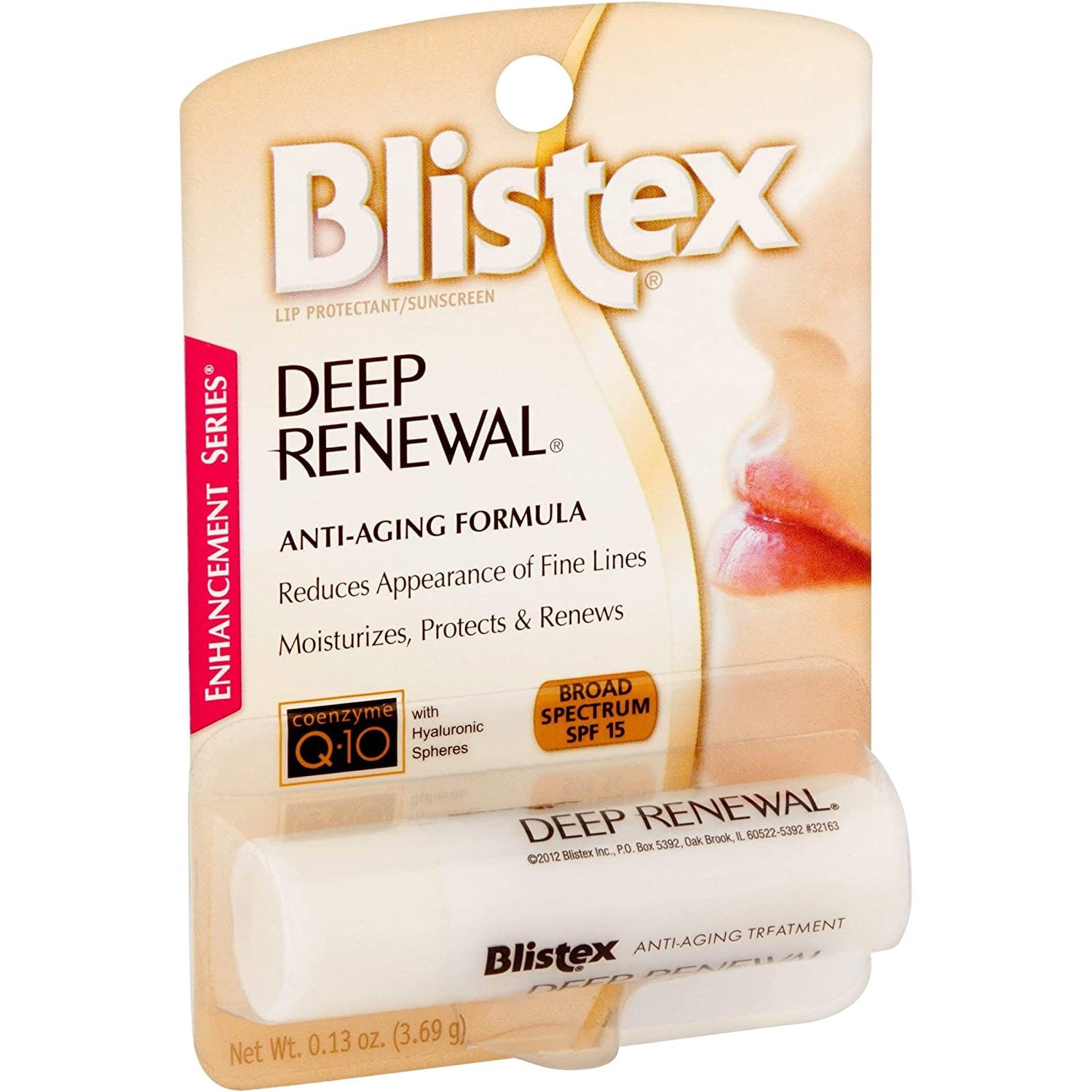 Blistex PP Protectant Sunscreen Deep Renewal Anti-Aging Formula 0.13 Ounce (3.69g) (Value Pack of 12)