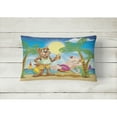 thumbnail image 2 of Carolines Treasures APH3817PW1216 Bears Relaxing at the Beach Fabric Decorative Pillow  12H x16W multicolor, 2 of 3