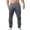 Grey, variant on HXWCHs Men's Summer Linen Pants Slim Fit Yoga Wear Grey L