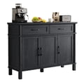 thumbnail image 5 of ROGALIS 48"Buffet Cabinet with Storage, Sideboard Cabinets with 2 Drawers and 3 Doors , Farmhouse Coffee Bar Cabinet with Adjustable Shelves for Living Room Dinning Room Kitchen,Black, 5 of 7
