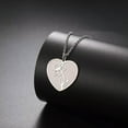 thumbnail image 4 of RSAMD 12 Birth Months Flower Heart Necklace Stainless Steel Jewelry Birthday Gift-45-50 cm-May Hawthorn S, 4 of 7