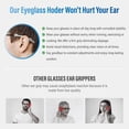 thumbnail image 3 of RUseeN Silicone Eyewear Retainer Eyeglass Temple Tip for Kids and Adults Anti Slip Holder for Glasses Piece Ear Hook, ,Glasses Grips, Clear, 10 Pairs, 3 of 7