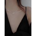 thumbnail image 2 of Interlocking Heart Shaped Sterling Silver Pendant Necklace for Women Girls Delicate Infinite Eternal Love Necklace Cute Initial Heart Shaped Adjustabl, 2 of 5