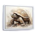 thumbnail image 2 of Designart "Simplistic Turtle I" Animals Turtle Floater Framed Wall Art Living Room, 2 of 5