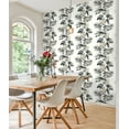 thumbnail image 2 of NextWall Harry & Grace Leaf Stripe Peel and Stick Wallpaper 20.5 in. W x 18 ft. L - Inkwell, 2 of 8