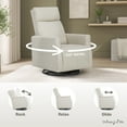 thumbnail image 5 of Dream On Me Oliver Swivel Glider in Thunder Beige, 5 of 13
