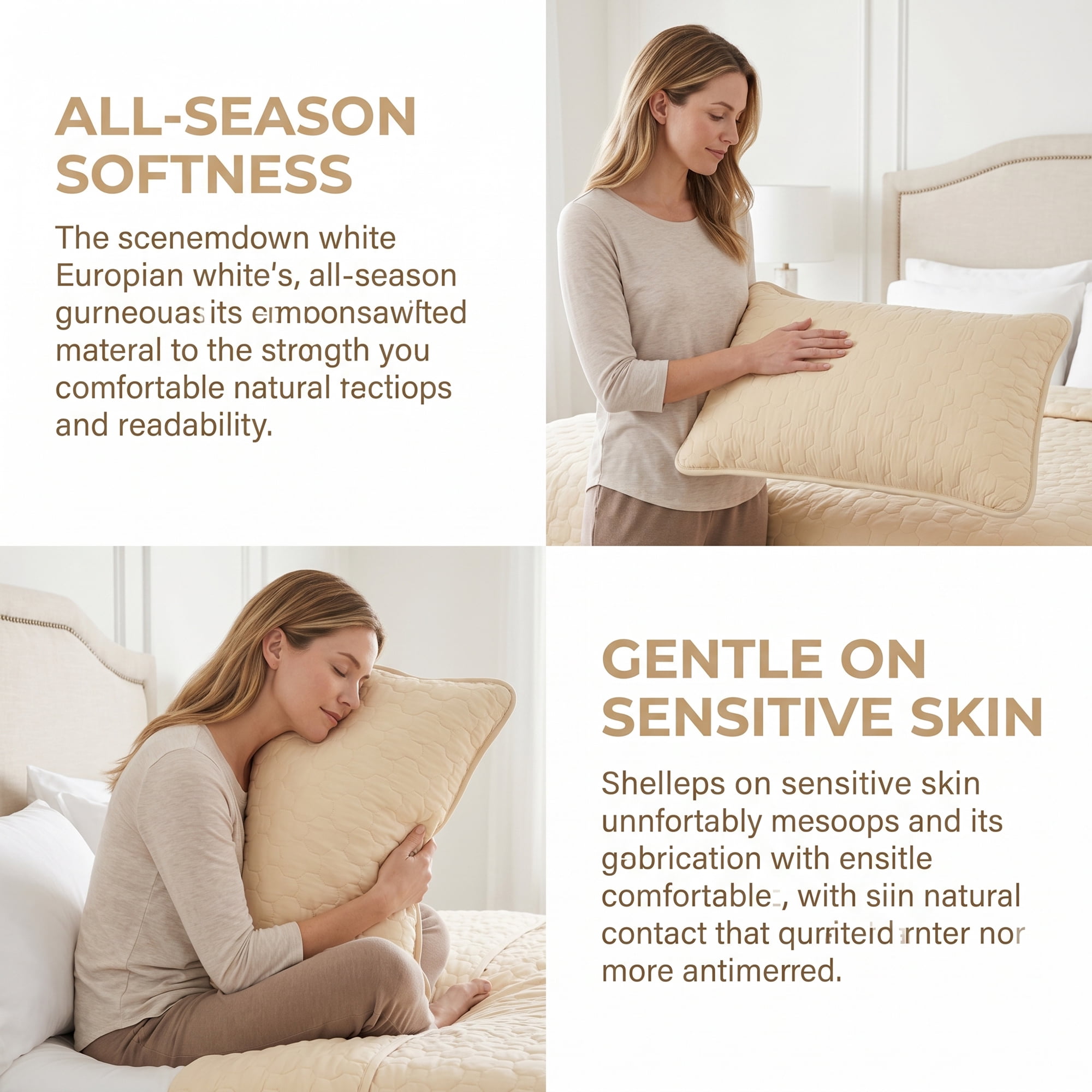 Unique Bargains Pillow Protectors Breathable Hypoallergenic Polyester Covers Light Yellow