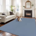 thumbnail image 3 of Area Rug 72×108in, Solid Pure Cyan Light Blue Floor Carpet Living Room Rug, Unadorned Single Color Art Non-Slip Welcome Mat Indoor Rugs for Bedroom Dining Room, 3 of 9