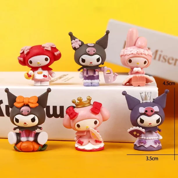 Hello Kitty × Sonemi (misono) avex 6pcs. 6pcs Sanrio Blind Box My Melody Figures Hello Kitty Toy Pajamas