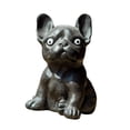 thumbnail image 4 of Mini estatua de bulldog francés, pequeña escultura, mascota de té, adorno de mesa Negro, 4 of 9
