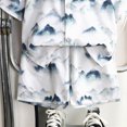 thumbnail image 6 of Boy Outfit Set Toddler Baby Boy Watercolor Floral Print Short Sleeve Button Down Shirt & Shorts 2-Piece Summer Outfit Toddler Boy Short Set, 6 of 6