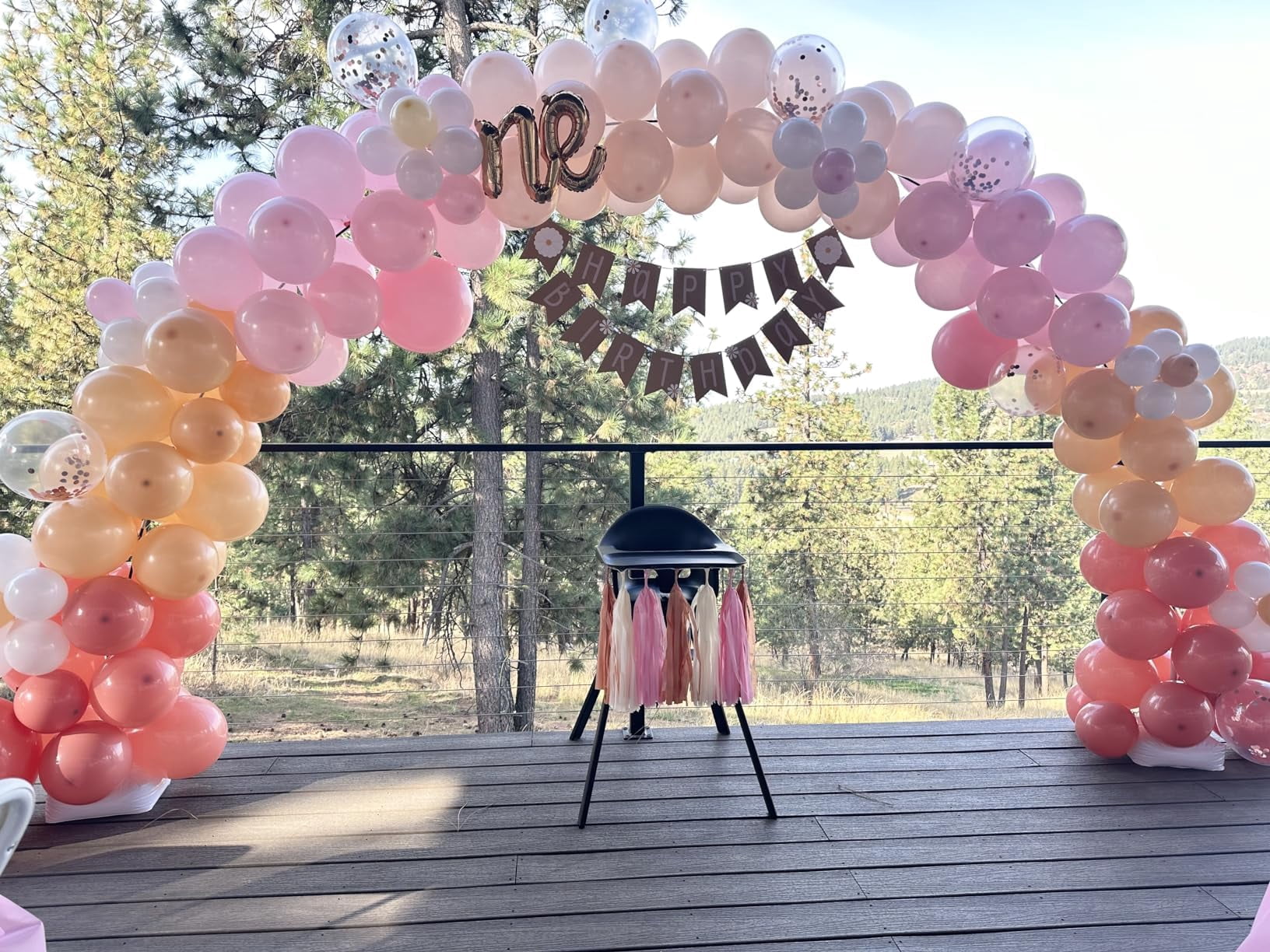 Golden Balloon Arch Kit Adjustable 10ft Wide 9ft Tall Stand for Party Decorations