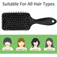 thumbnail image 3 of Qzjjjmy Hair Brush Detangler Hair Brush with Text Suitable for Easily Knotted Hair, 3 of 7