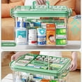 thumbnail image 4 of Multi-Layer Transparent Medicine Storage Organizer with Large Capacity - Durable Plastic Medical Kit for Home & Healthcare Professionals, Easy-to-Clean Emergency Medication Box in Clear Design, 4 of 6