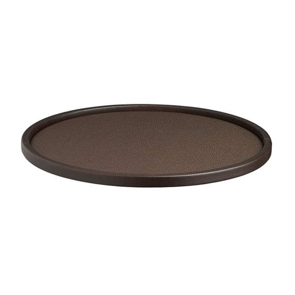 Kraftware Corp. Cosmopolitan Mocha 14 Inches Round Serving Tray With .5 Inches Rim Mocha