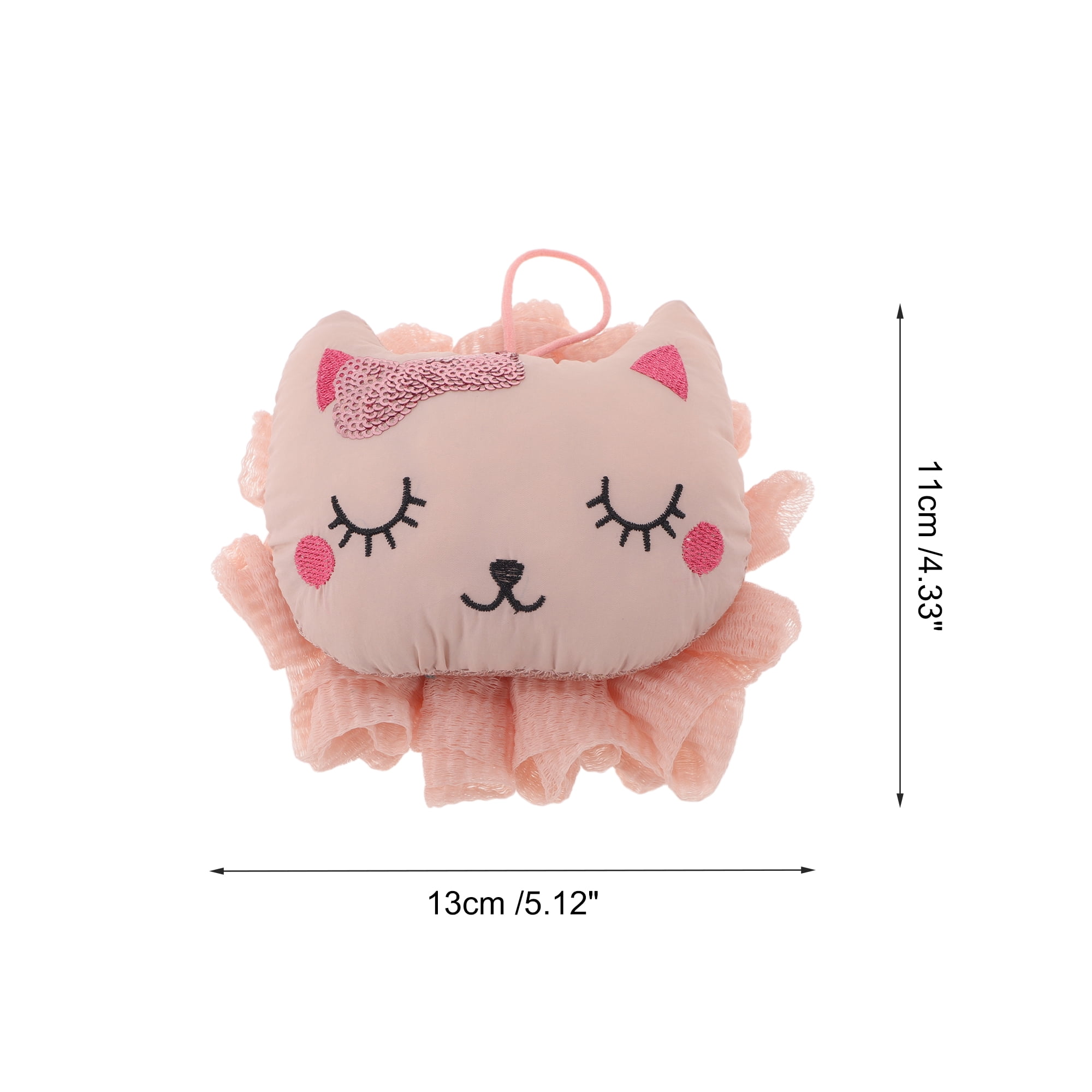 Unique Bargains Cartoon Bath Sponge Body Scrubber for Bathroom 1 Pc Pink