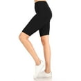 thumbnail image 3 of Women's Casual High Waist Stretch Basic Mid Thigh Active Biker Shorts Pants (Pack of 3), 3 of 6