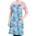thumbnail image 5 of Light Blue Christmas Snowflake Apron-Garden Aprons for Women with Pockets-Cotton Linen Waterproof Kitchen Cooking Gardening Aprons Adjustable for Kitchen,Cooking,BBQ and Salon 32"x27", 5 of 7