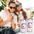 thumbnail image 2 of Initial Monogrammed Gifts for Women Pink Cup Tumbler 20 Oz, Birthday Gifts for Women, Wedding Gifts for Her, Valentines Day/Mothers Day/Christmas Gifts for Mom Sister Friends, 2 of 6