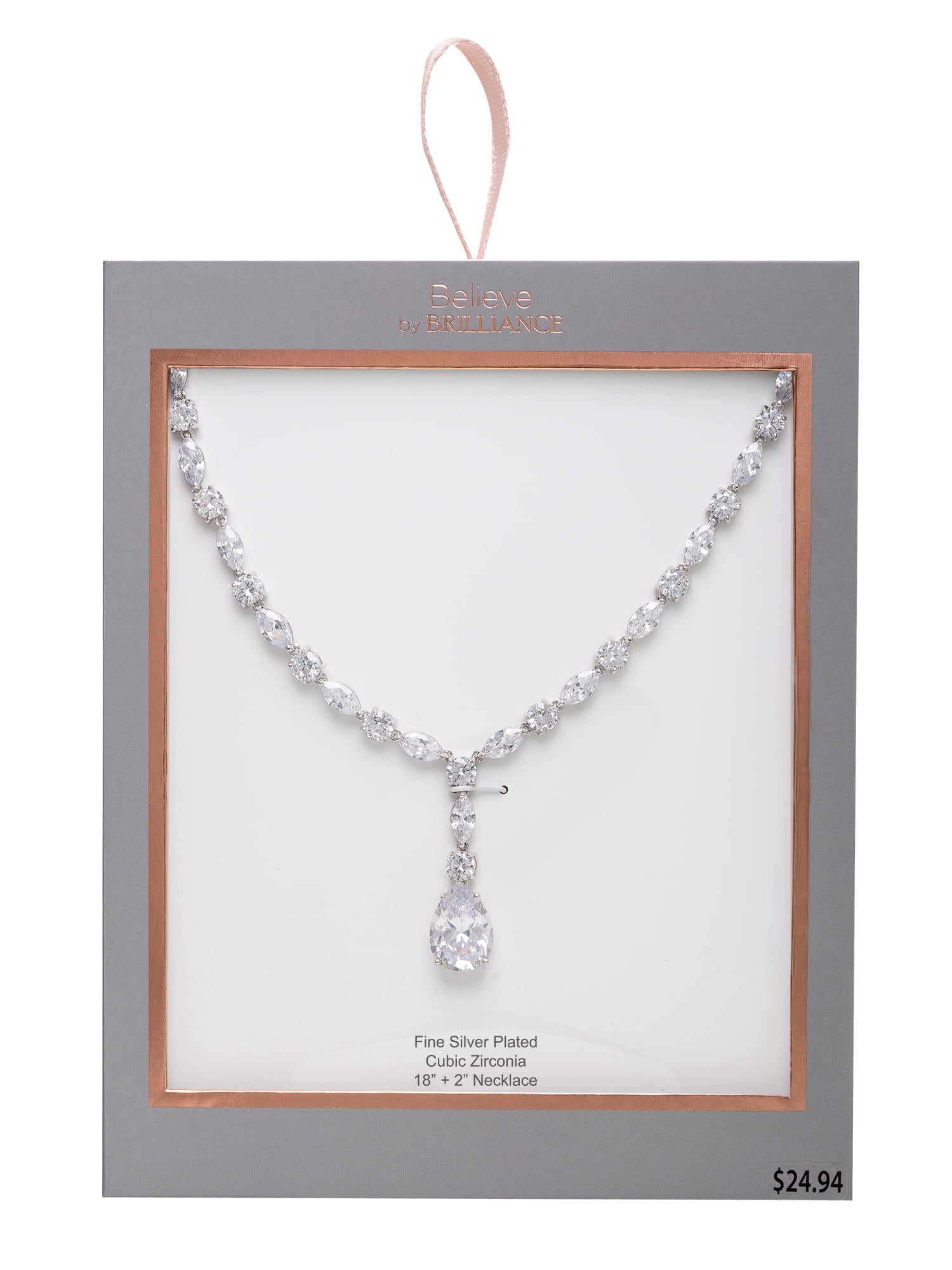 FINE SILVER PLATED CUBIC ZIRCONIA 