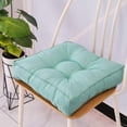 thumbnail image 1 of Nvzi Faux Linen Square Padded Chair Seat Cushion,Soft Solid Chair Pads,Comfortable Sitting for Office,Home or Car 20"x20" Lake Blue, 1 of 5