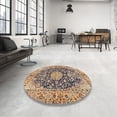 thumbnail image 3 of Ahgly Company Indoor Square Traditional Reddish Brown Persian Area Rugs, 5' Square, 3 of 6