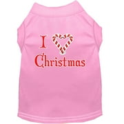 Christmas Screenprinted Dog Shirt, "I Heart Christmas"