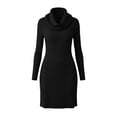 thumbnail image 7 of Tqcoqu Women's Turtleneck Dresses 2026 Winter Long Sleeve Ribbed Knit Comfy Loose Casual Tunic Short Dress, 7 of 7