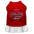 thumbnail image 1 of Zebra Heart Rhinestone Dress Red With White Xxl (18), 1 of 1