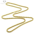thumbnail image 2 of 925 Italian Sterling Silver 3.5mm Solid Rope Diamond Cut Chain, FREE Microfiber Cloth, Yellow Gold Plated Link Mens Womens Necklace, Giorgio Bergamo, 2 of 7