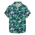 thumbnail image 7 of Yteetum Men's Short Sleeve Shirts Floral Print Hawaiian T Shirt Casual Button Down Short Sleeve Lapel Beach Summer T-Shirts, 7 of 7