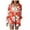 Red, variant on Towmus Women Hawaiian Shirts Casual Floral Printed Lapel Neck Button Down Long Sleeve Fall Cardigan Shirt