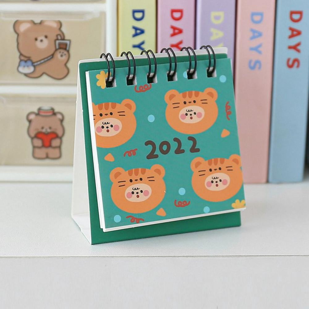 2022-mini-cute-kids-desktop-standing-flip-calendar-schedule-chinese