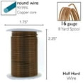 thumbnail image 5 of The Beadsmith Wire Elements 16-Gauge Lacquered Tarnish-Resistant Copper Wire for Jewelry Making, 8 Yard, 7.32 Meter Spool (Antique Brass), 5 of 8