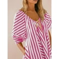 thumbnail image 5 of Womens Oversized Striped Romper Dress Shorts Jumpsuit Beach Vacation Clothes with Pockets, 5 of 7