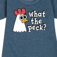 thumbnail image 3 of Instant Message - What The Peck Chicken - Toddler & Youth Girls Fleece Dress, 3 of 6
