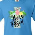 thumbnail image 4 of Inktastic He Is Risen Floral Print Cross with Beautiful Flowers Youth T-Shirt, 4 of 5