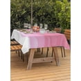 thumbnail image 2 of Outdoor Tablecloth with Umbrella Hole and Zipper, Ombre Waves Rectangle Table Cloth 54x80 Inch Waterproof Tablecloth, Abstract Art Gradient Pink Modern Picnic Table Cover for Patio Camping, 2 of 7
