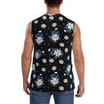 thumbnail image 4 of Uemuo Daisies Flowers Pattern Men's Sleeveless T-Shirt,Muscle Athletic Tank Top, Moisture-wicking Quick-dry Breathable Classic Tee Top for Gym Run Outdoor Sports-XX-Large, 4 of 8