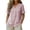 Pink, variant on Striped Blouses for Women Plus Size V Neck Button Down Short Sleeve Casual Loose Summer Beach Vacation Tops, Sky Blue XXL