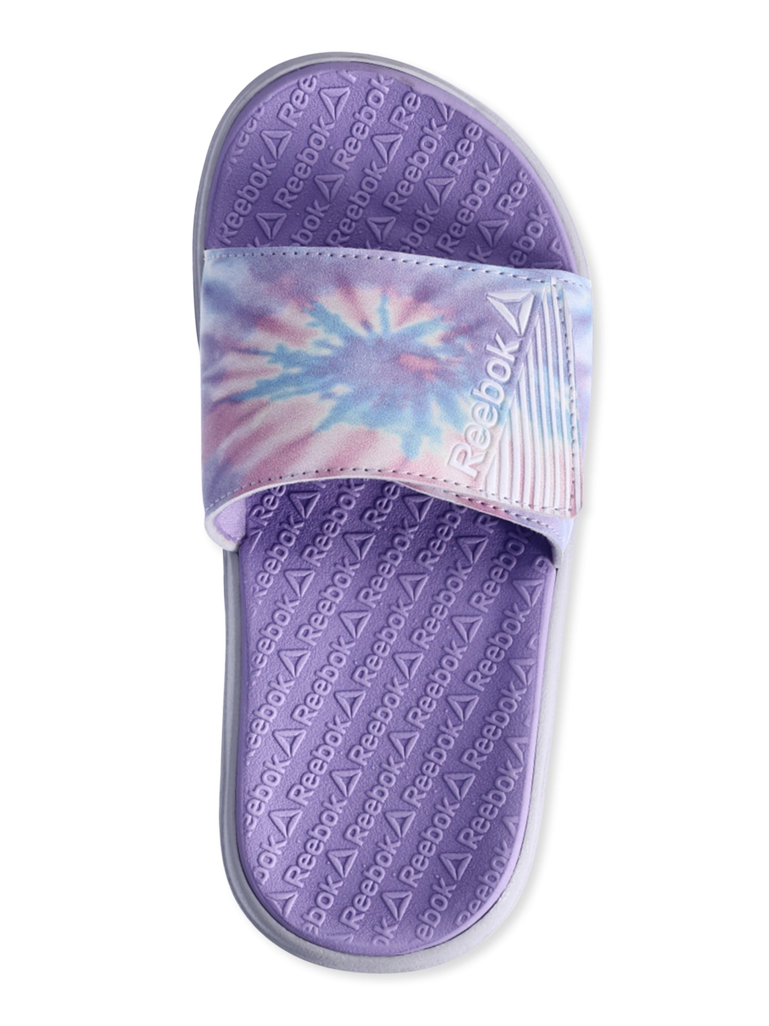 Reebok Girls Dual Density Comfort Slide Sandals with Adjustable Strap, Sizes 13-5