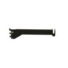 Econoco - CR12/MAB - 12" 16 Gauge Matte Black Hangrail Bracket to Hold Rectangular Tubing For President Line Slotted Standards - Sold in Pack of 25