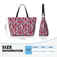 thumbnail image 4 of Lukts Palm Tree Pattern on Red for Large Capacity Beach Travel Bag, Foldable Waterproof Beach Bag, Hand-held or Shoulder Reusable Grocery Bag for Men and Women, 4 of 7