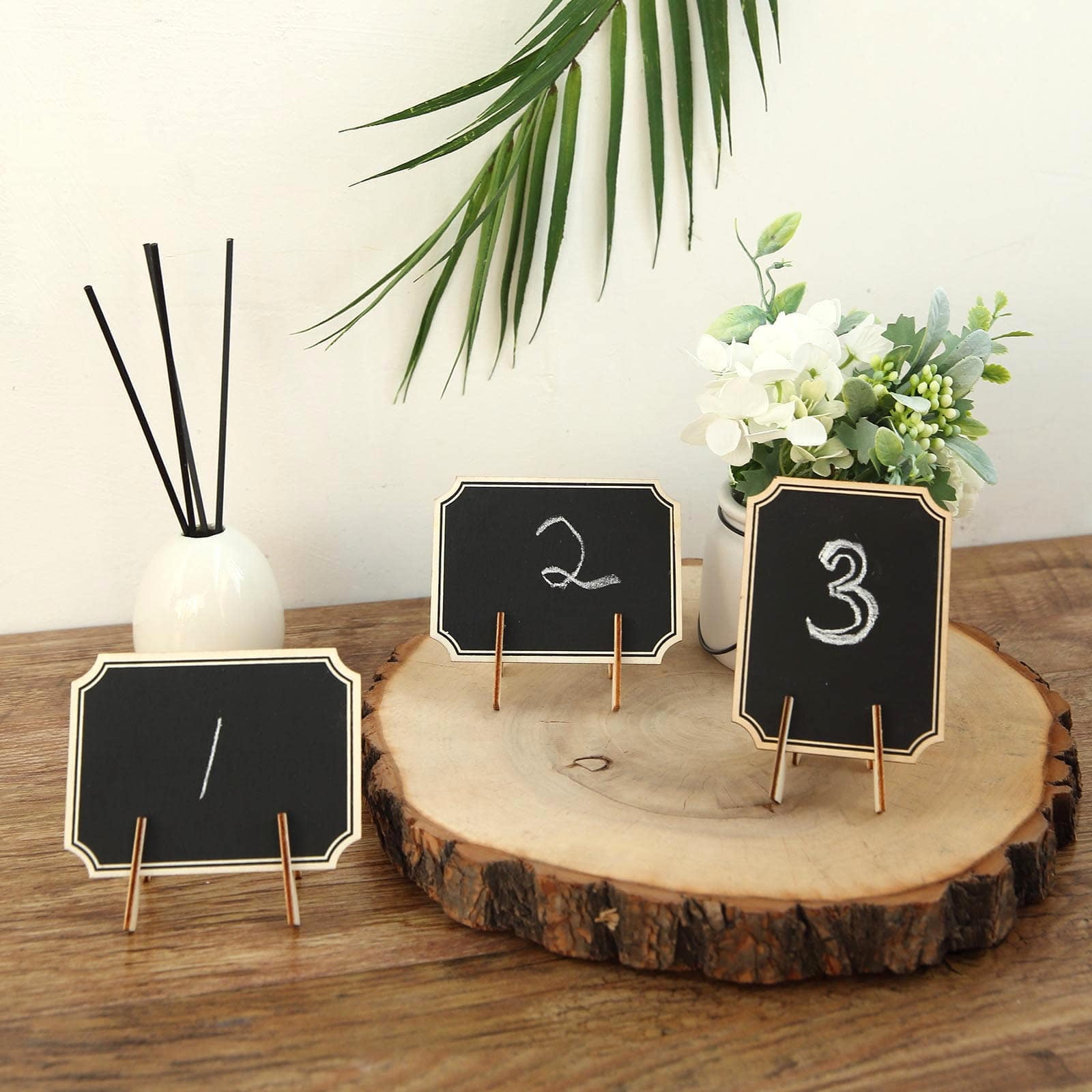 Efavormart 10 Pack 3"x4" Chalkboard Table Sign Set Includes Table