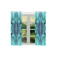 thumbnail image 2 of Mkhert Green Flower Blackout Window Curtain Kitchen Curtain 26X39 Inch, 2 Panels, 2 of 3