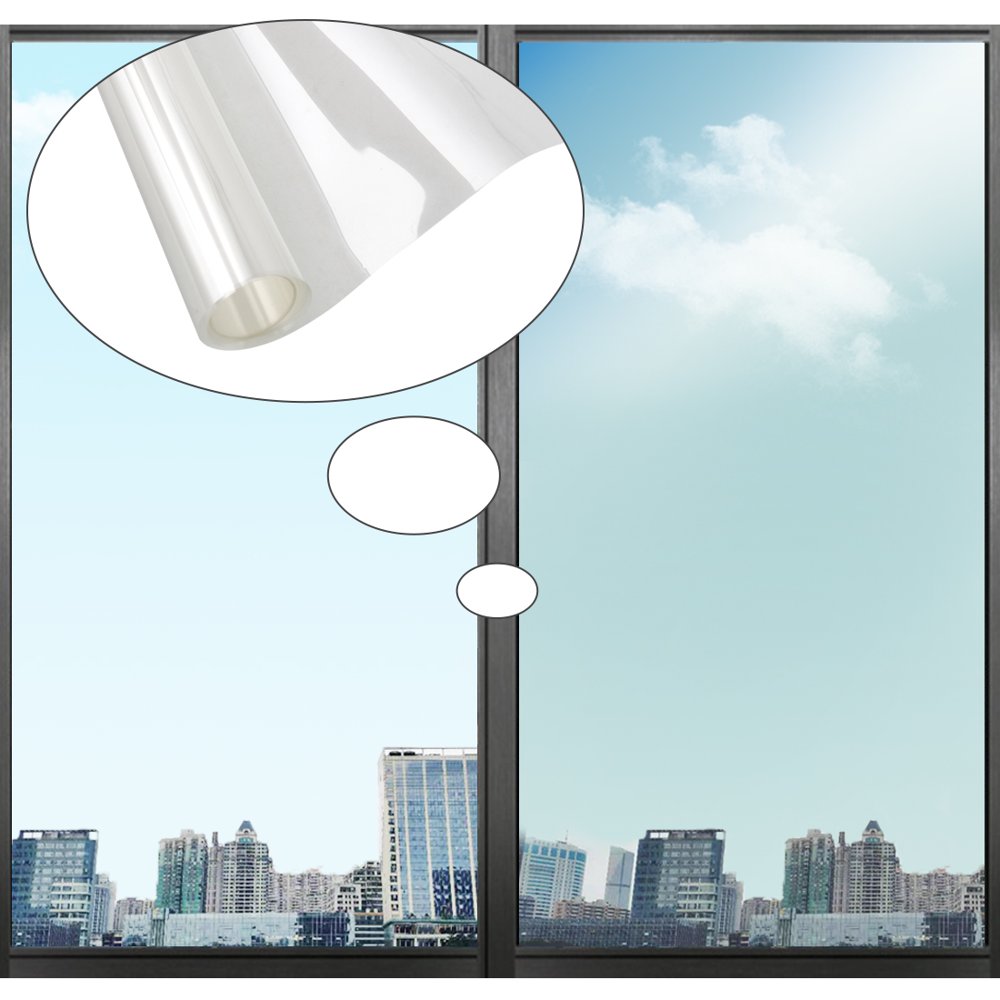 Privacy Window Film Selfsticky 23.6 x 78.7 inches Heat Control Mirror