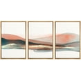 thumbnail image 3 of PixonSign Canvas Print Wall Art Set Abstract Watercolor Green & Orange Mountains Geometric Wilderness Illustrations Modern Art Rustic Landscape Pastel for Living Room, Bedroom, Office - 16"x24"x3, 3 of 5